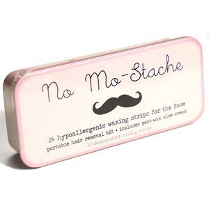 NIB No Mo-Stache (24) Waxing Strips Portable Kit